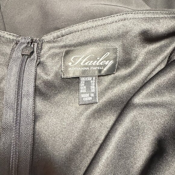 Adrianna Papell "Hailey" Black Halter‎ Evening Gown Asymmetrical Hi Lo Layered 8 - Picture 12 of 14